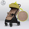 Lionelo Ingrid - Buggy - Auto-Folding Systeem - 360° EVA Wielen - XXL Luifel UPF50+ - Beige