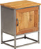 vidaXL - Nachtkastje - 40x30x50 - cm - gerecycled - teakhout - en - staal
