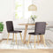 vidaXL - Eetkamerstoelen - 2 - st - stof - donkerbruin