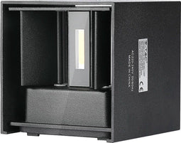 V-tac Wandlamp Vt-759-12 Led 12w 4000k 1100lm Aluminium Zwart