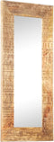 vidaXL - Spiegel - handgesneden - 110x50x2,5 - cm - massief - mangohout