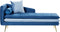 GONESSE - Chaise longue - Marineblauw - Fluweel