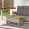 vidaXL - Tuintafel - 100x50x43/63 - cm - acaciahout - en - poly - rattan - grijs