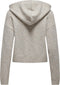 Jacqueline de Yong Jdyrue Life - Trui L/s Short Hood Pul Knt - Regular fit - Chateau Gray