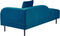 LE CRAU - Chaise longue - Blauw - Rechtszijdig - Fluweel