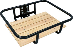 Dresco Voordrager - Bagagedrager - Houten draagvlak 32 x 40 cm - Zwart