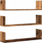 vidaXL - Wandschappen - 3 - st - 80x18x18 - cm - bewerkt - hout - oud - houtkleurig