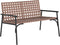 vidaXL - Ligbank - Zwart - 113x79x75 - cm - Poly - Rattan
