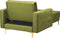 ABERDEEN - Chaise longue - Groen - Symmetrisch - Fluweel