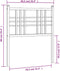 vidaXL - Hoofdbord - 80 - cm - metaal - zwart