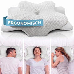 Rustiva® - Orthopedisch Vlinderkussen tegen Nekklachten - Apneu Slaapkussen – Ergonomisch