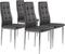 Voordelige Eetkamer Stoelen Set - 4 Stuks - Modern Grijs Design