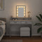 vidaXL - Kaptafel - met - LED-verlichting - - - Grijs - Sonoma - 100x41x140 - cm