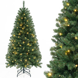 Coast Kunstkerstboom - 180 x 88 cm - 568 takken 200 warmwitte lampjes - Groen
