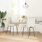 vidaXL - Eetkamerstoelen - 2 - st - fluweel - crèmekleurig