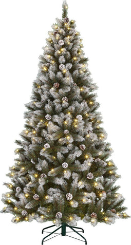 Black Box Trees Pittsfield Kunstkerstboom met LED Verlichting - H230 x Ø122 cm - Groen Frosted
