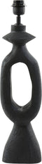 Light & Living Tafellamp Django - Mangohout - 58cm - Mat Zwart - excl. kap