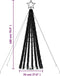 vidaXL LED-kerstboom - 275 LEDs - 180 cm - warm wit