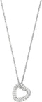 TI SENTO Dames Ketting - 925 zilver - Zirconia wit - Maat 42 - 34022ZI