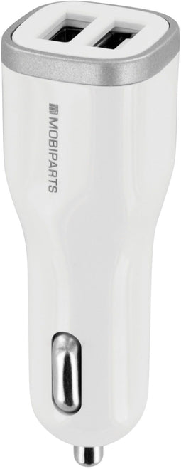 Mobiparts - Car Charger - Dual USB 4.8A - Wit
