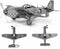 Metal Earth Modelbouw 3D Mustang P51 - Metaal