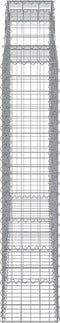 vidaXL - Schanskorven - 5 - st - gewelfd - 200x30x140/160 - cm - ijzer