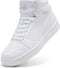 PUMA Rebound V6 Mid Jr - Hoge sneakers - Gerecycled materiaal - PUMA White-Cool Light Gray