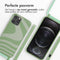 iMoshion Hoesje Geschikt voor iPhone 12 Pro / 12 Hoesje Met Koord - iMoshion Siliconen design hoesje met koord - Groen / Retro Green