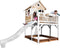 AXI Liam Speelhuis in Bruin/Wit - Met Zandbak en Witte Glijbaan - Speelhuisje voor de tuin / buiten - FSC hout - Speeltoestel voor kinderen