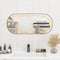 vidaXL - Wandspiegel - met - LED's - ovaal - 35x80 - cm - glas