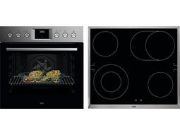 AEG OO10HSM - Inbouw Oven Set - Multifunctionele Oven OU5AE20SM + Glaskeramische Kookplaat HE604062XB