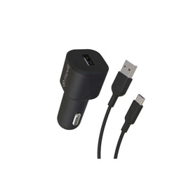 Muvit Oplader - Draagbare auto oplader 15 W 1,2 m - Zwart