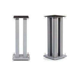 NorStone Stylum Square - Luidsprekerstandaard 60 cm - Trillingsabsorptie - Zilver