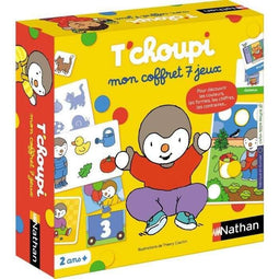 T'CHOUPI Mijn 7-spellenbox - Educatieve spellen - NATHAN - Vanaf 2 jaar