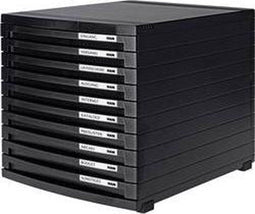 HAN CONTUR 1510-13 Ladebox Zwart DIN A4, DIN B4, DIN C4 Aantal lades: 10