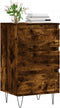vidaXL - Dressoir - 40x35x70 - cm - bewerkt - hout - gerookt - eikenkleurig