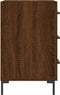 vidaXL - Nachtkastje - 40x40x66 - cm - bewerkt - hout - bruin - eikenkleur
