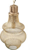 PTMD Elvira Gold Iron Hanginglamp Antique Bubble Shape