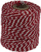 Katoentouw, rood-wit, klos van 50 g, ongeveer 55 m