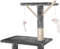 tectake® Dominik - Krabpaal - 144 cm Hoog met Sisalpalen en Grot - Grijs