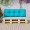 vidaXL - Palletkussen - 120x40x12 - cm - stof - turquoise