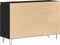 vidaXL - Dressoir - Zwart - Eiken - 101,5x35x70 - cm - Bewerkt - Hout