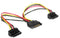 Delock 60128 - Kabel - Male/female - 15cm - Geel Multi-color Rood Zwart