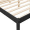 vidaXL - Seniorenbed - massief - grenenhout - zwart - 135x190 - cm