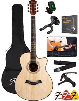 Finesse Akoestische Gitaar - Starterset 4/4 - Videocursus - Naturel