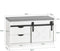 SoBuy FSR153-W - Schoenenbank - Gewatteerd kussen - Wit