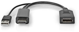 Nedis CCGP34300BK02 - HDMI-naar-DisplayPort-omvormer - HD-video en audio - Zwart