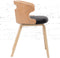vidaXL - Eetkamerstoelen - 2 - st - gebogen - hout - en - kunstleer