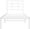 vidaXL - Bedframe - met - hoofdbord - zonder - matras - metaal - wit - 75x190 - cm