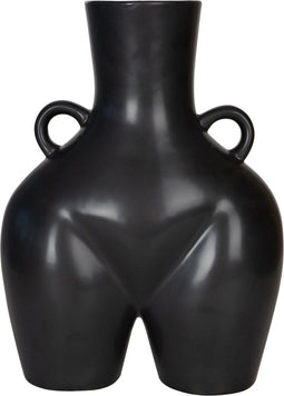 PTMD Casty Black ceramic pot woman hips shaped S